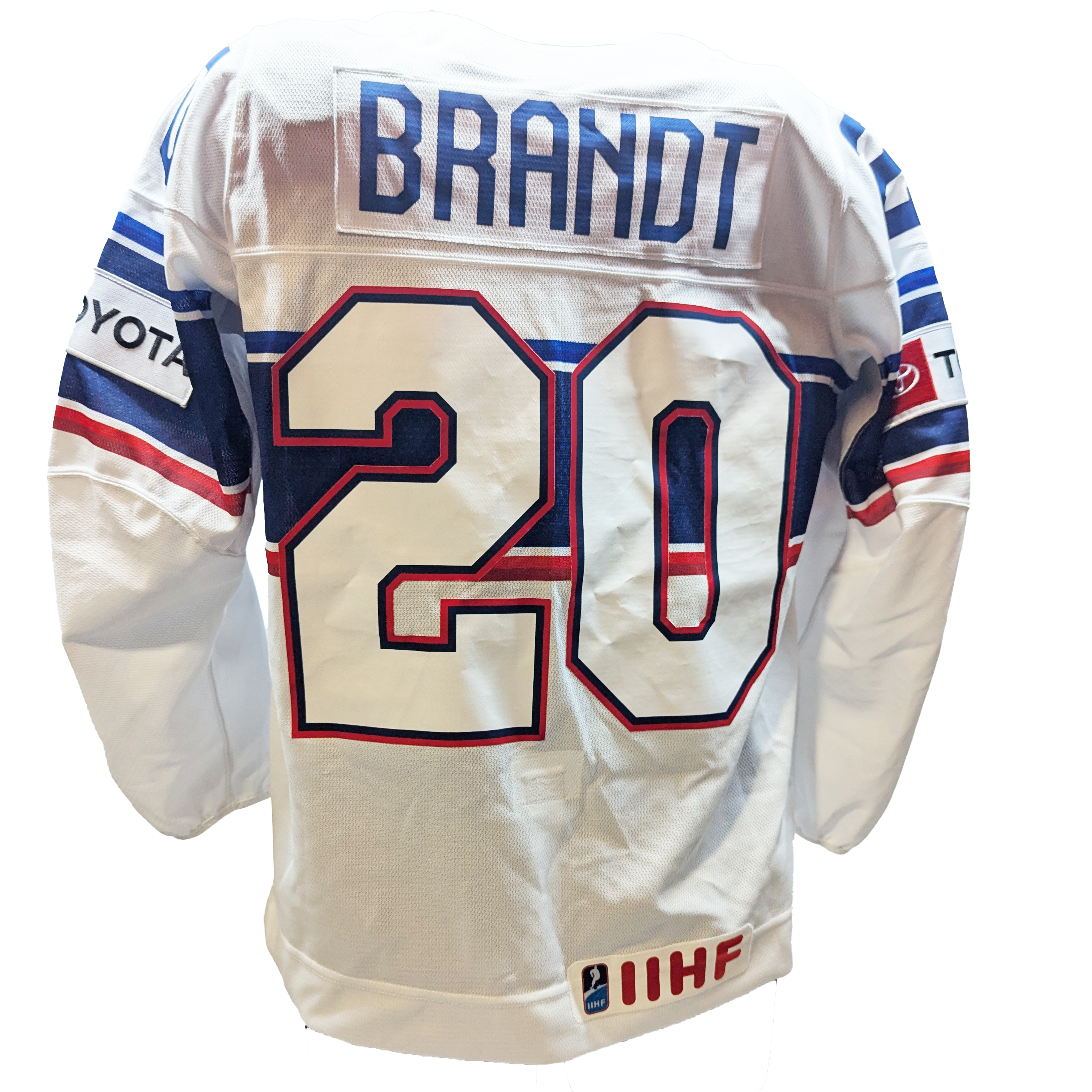 Nike - Maillot de match d'occasion de l'équipe américaine IIHF (blanc)